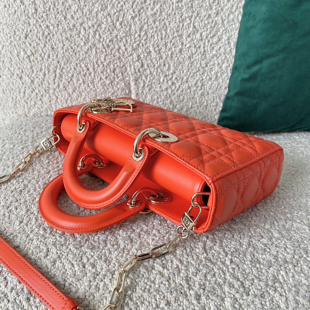 Christian Dior Lady D-Joy Bag. Orange. For Women Women-s Handbags. 26cm CD - Soul Replicas