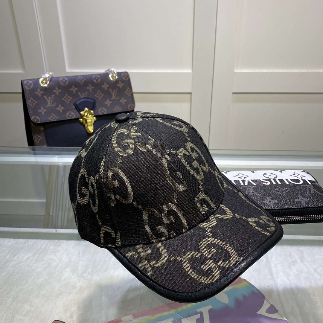 Gucci Canvas Baseball Cap Black - Soul Replicas