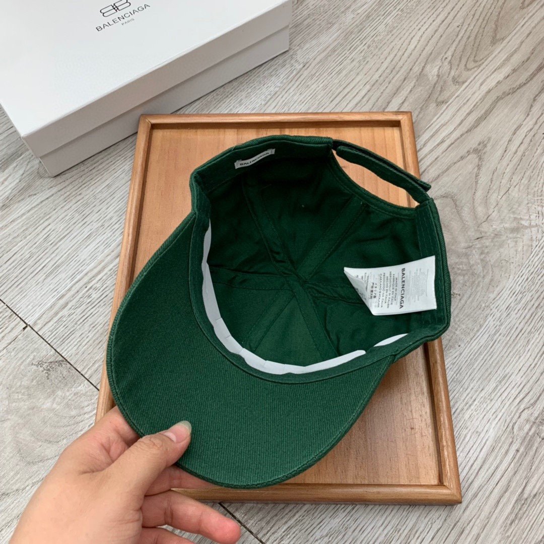 Balenciaga Logo Visor Cap In Green - Soul Replicas