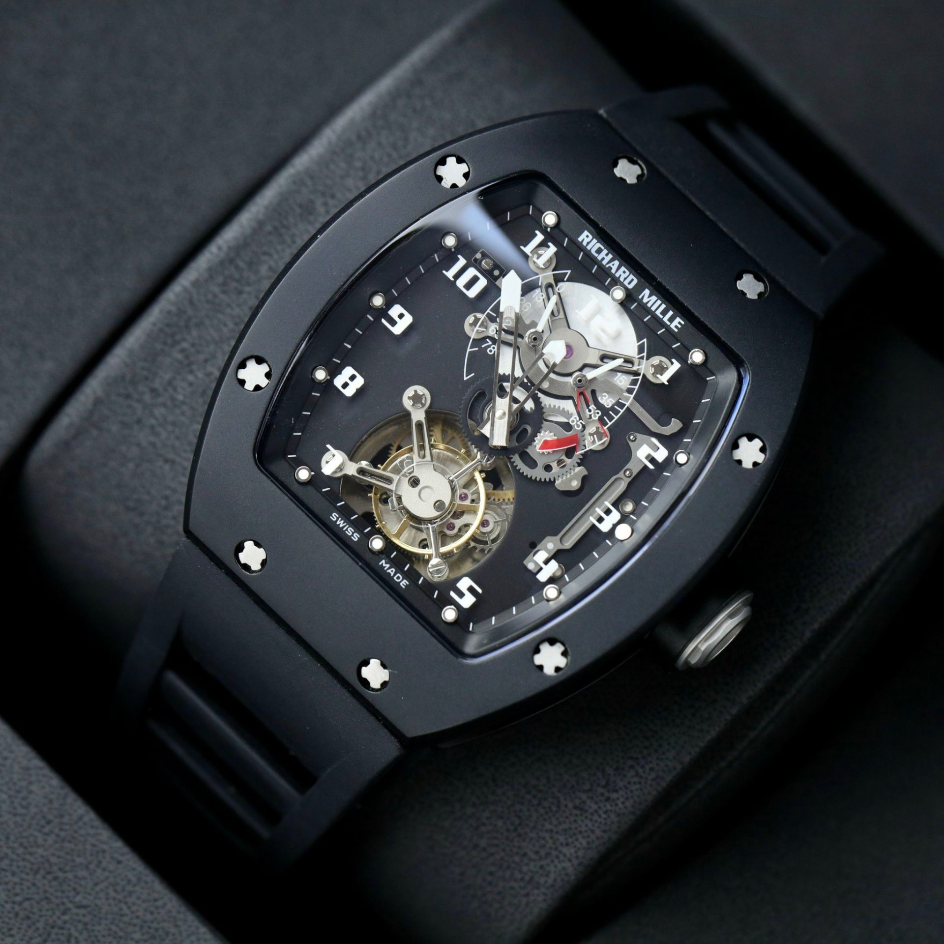 Richard Mille Replica Watch RM001 Tourbillon Black Ceramic 42mm - Soul Replicas