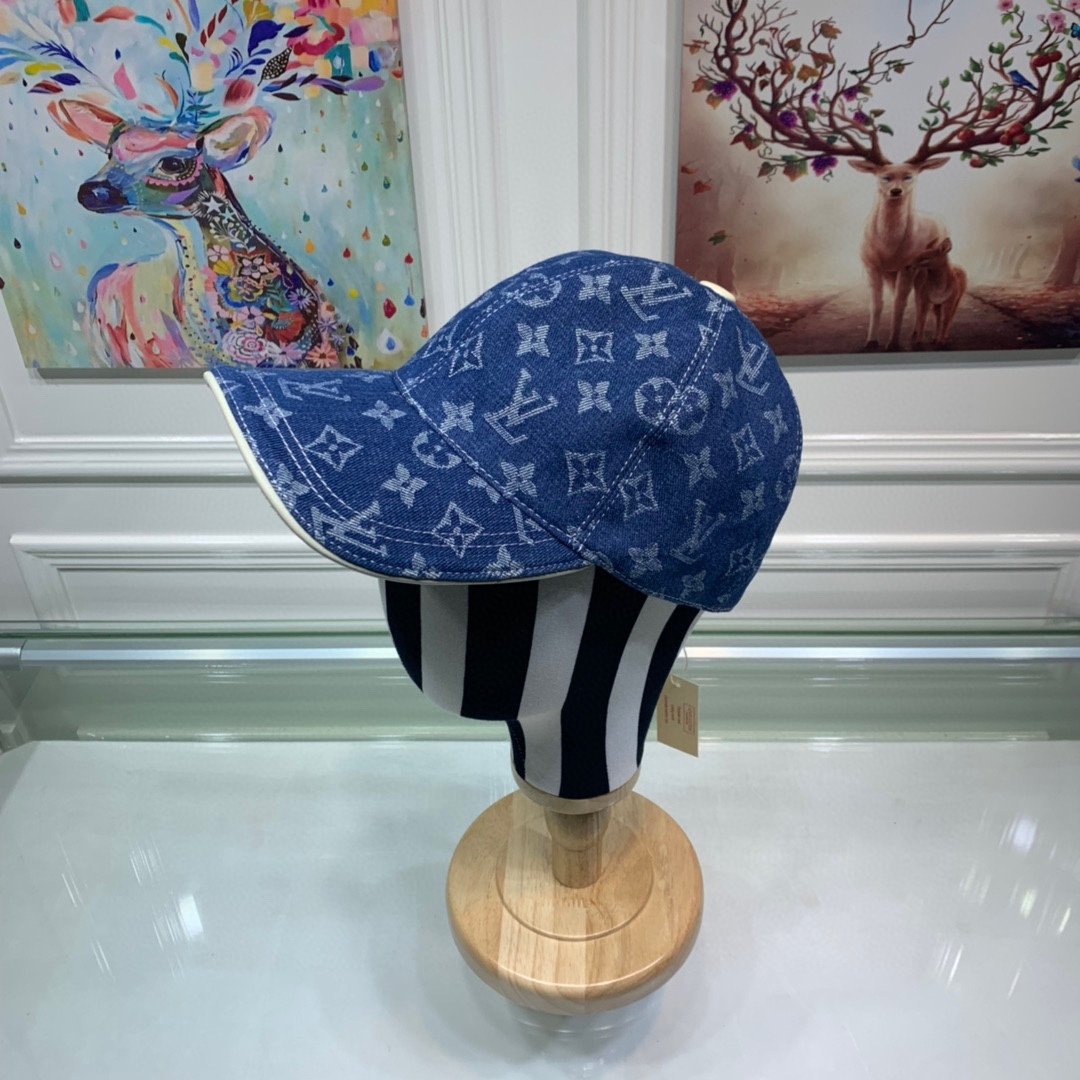Louis Vuitton Monogram Jacquard Denim Cap Blue LV Cap - Soul Replicas