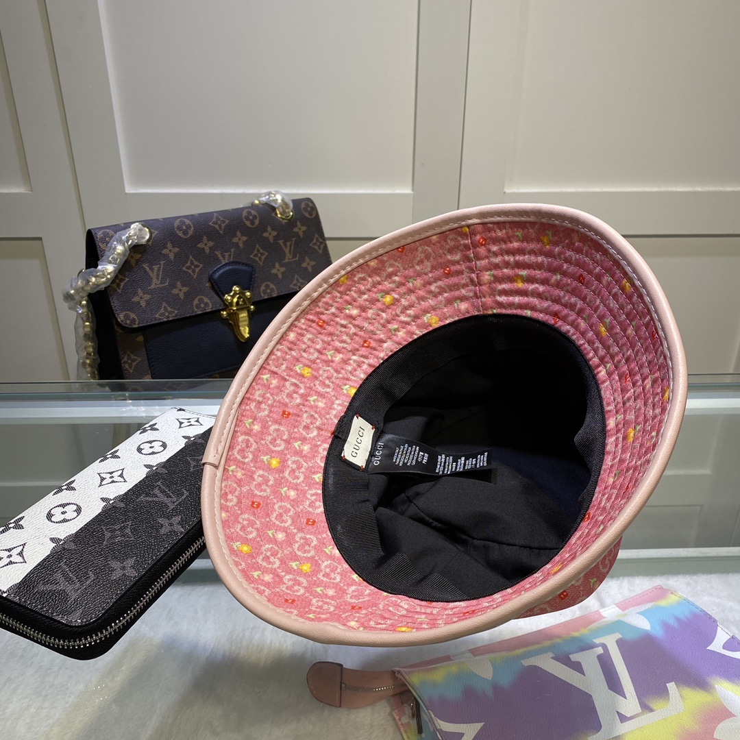 Gucci Canvas Bucket Hat Pink - Soul Replicas