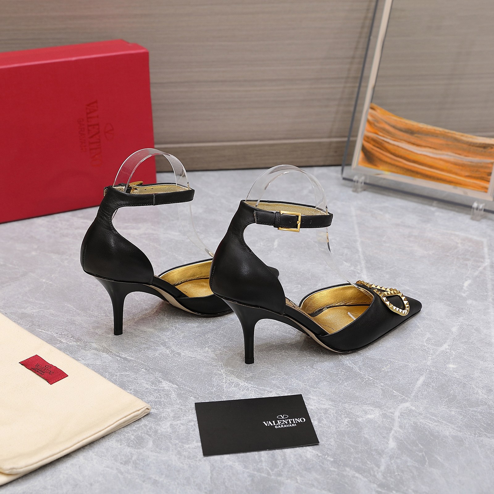 Valentino Garavani Rockstud Alcove Pumps Black For Women - Soul Replicas