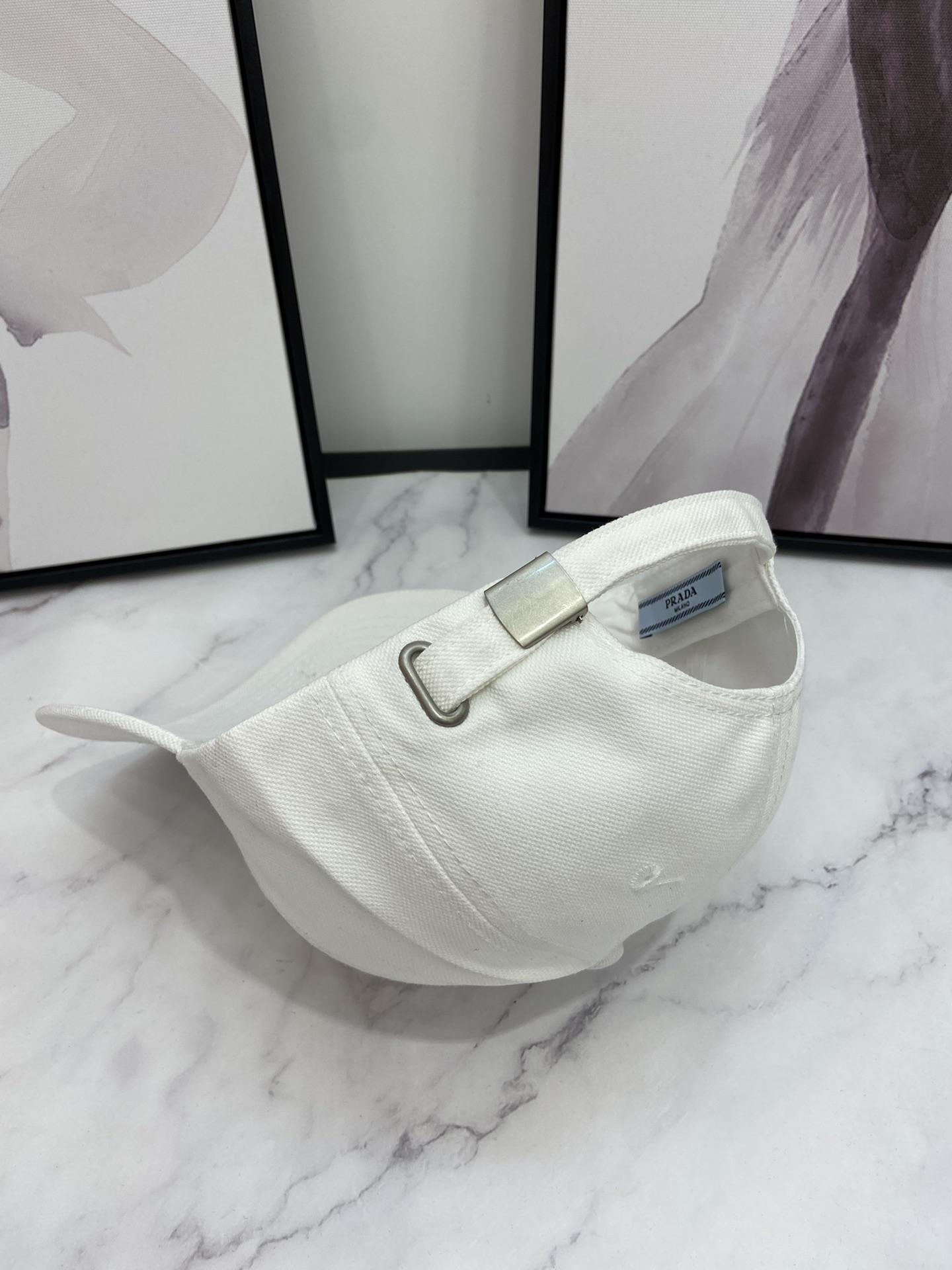 Prada Drill Baseball Cap White Prada Cap - Soul Replicas