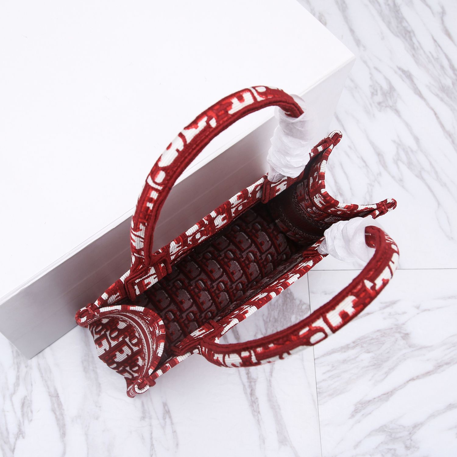 Christian Dior Small Dior Book Tote Red. For Women. Women's Handbags 26.5cm/10.5in CD M1265ZRIW_M17E - Soul Replicas