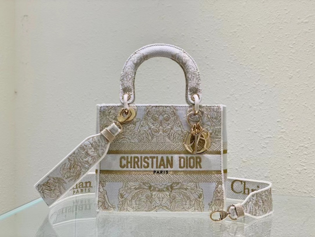 Christian Dior Medium Lady D-Lite Bag. Beige. For Women Women-s Handbags. Crossbody Bags. 24cm CD - Soul Replicas