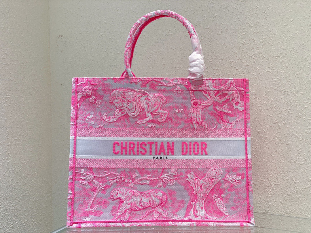 Christian Dior Large Dior Book Tote Pink. For Women. Women's Handbags 16.5in/42cm CD M1265ZRVJ_M956 - Soul Replicas