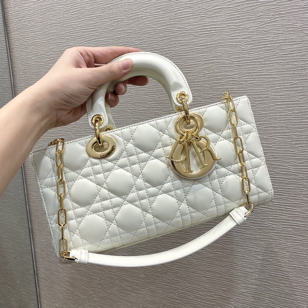 Christian Dior Lady D-Joy Bag. White. For Women Women-s Handbags. 26cm CD - Soul Replicas