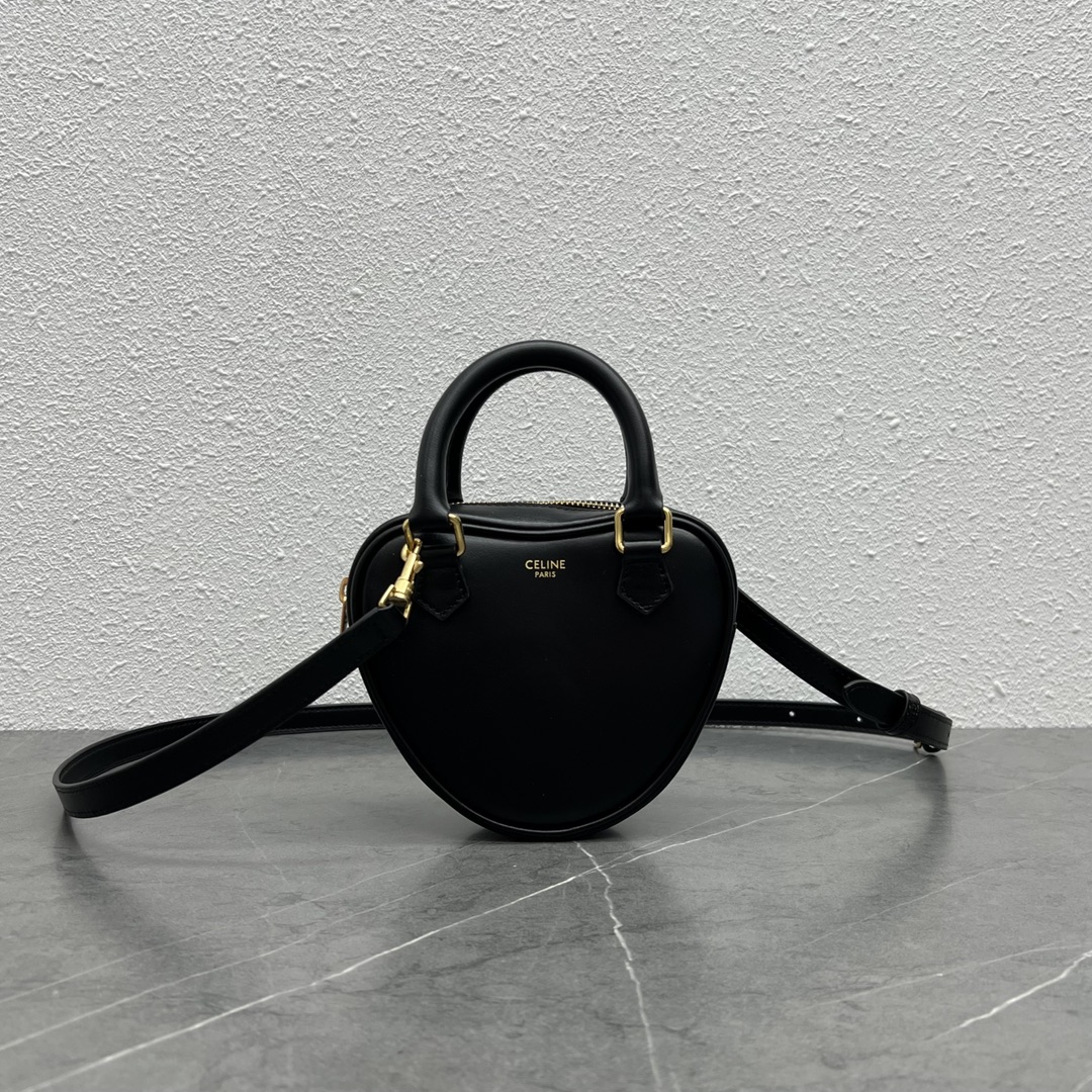 Celine Medium Heart Bag Black For Women 6in/14.5cm  - Soul Replicas