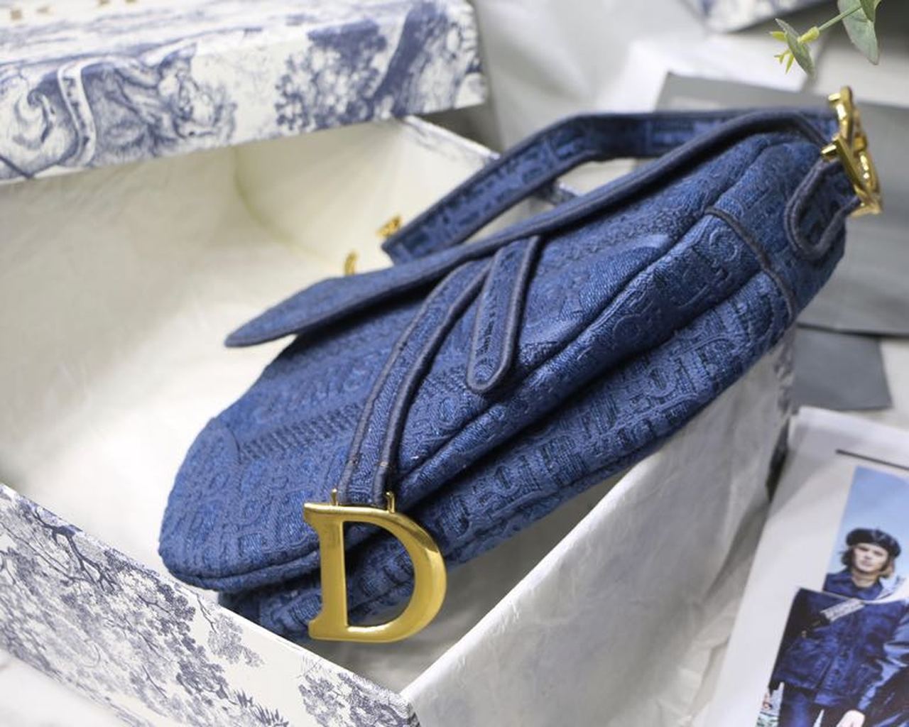 Christian Dior Saddle Bag Light Blue For Women 10in/25.5cm CD - Soul Replicas