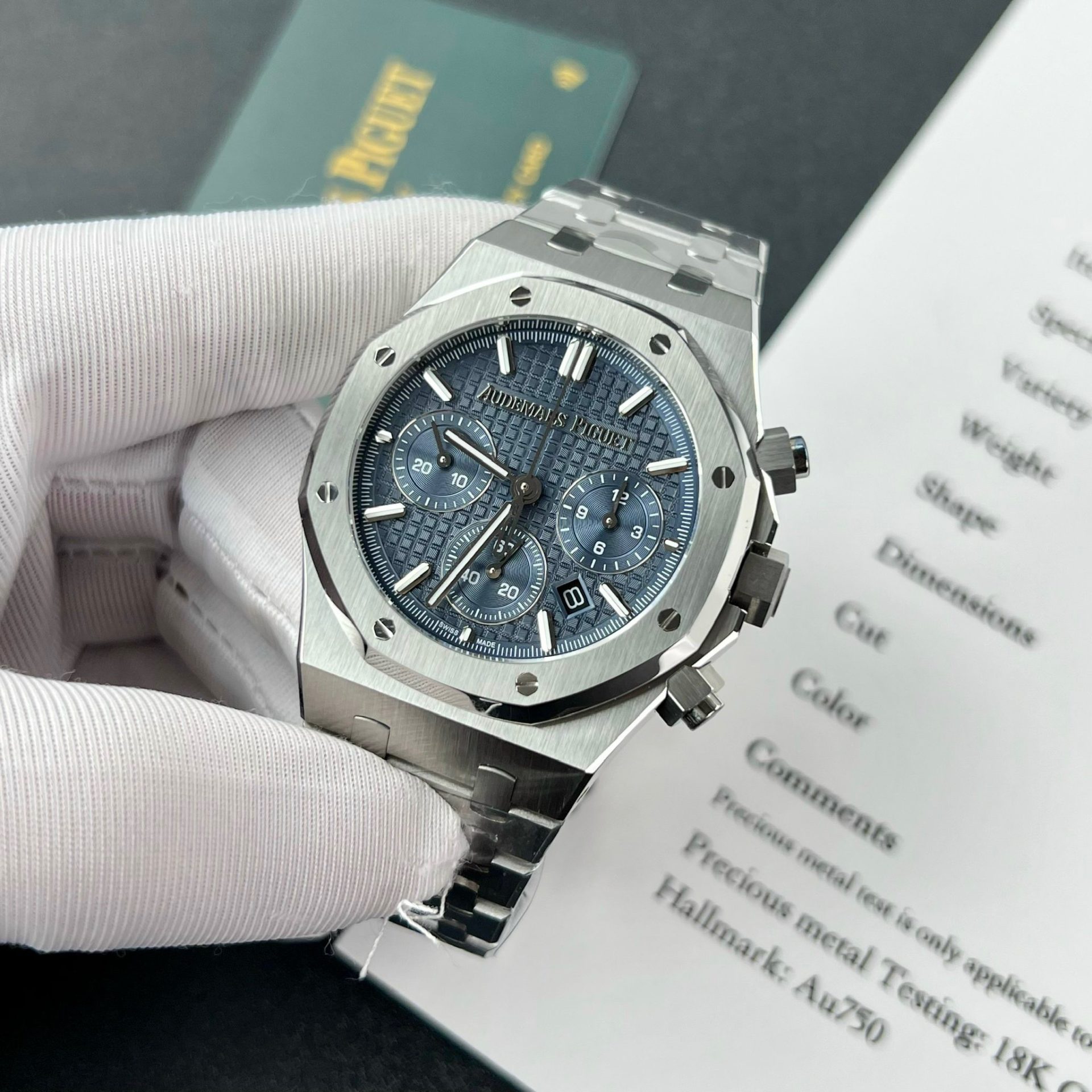 Audemars Piguet Royal Oak 26715ST Blue Dial Replica Watch ZF Factory 38mm - Soul Replicas