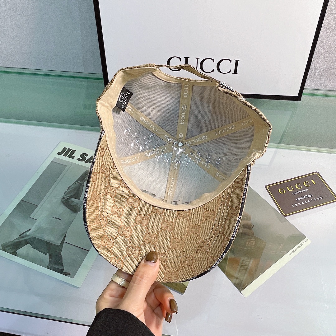 Gucci Canvas Baseball Cap Beige - Soul Replicas