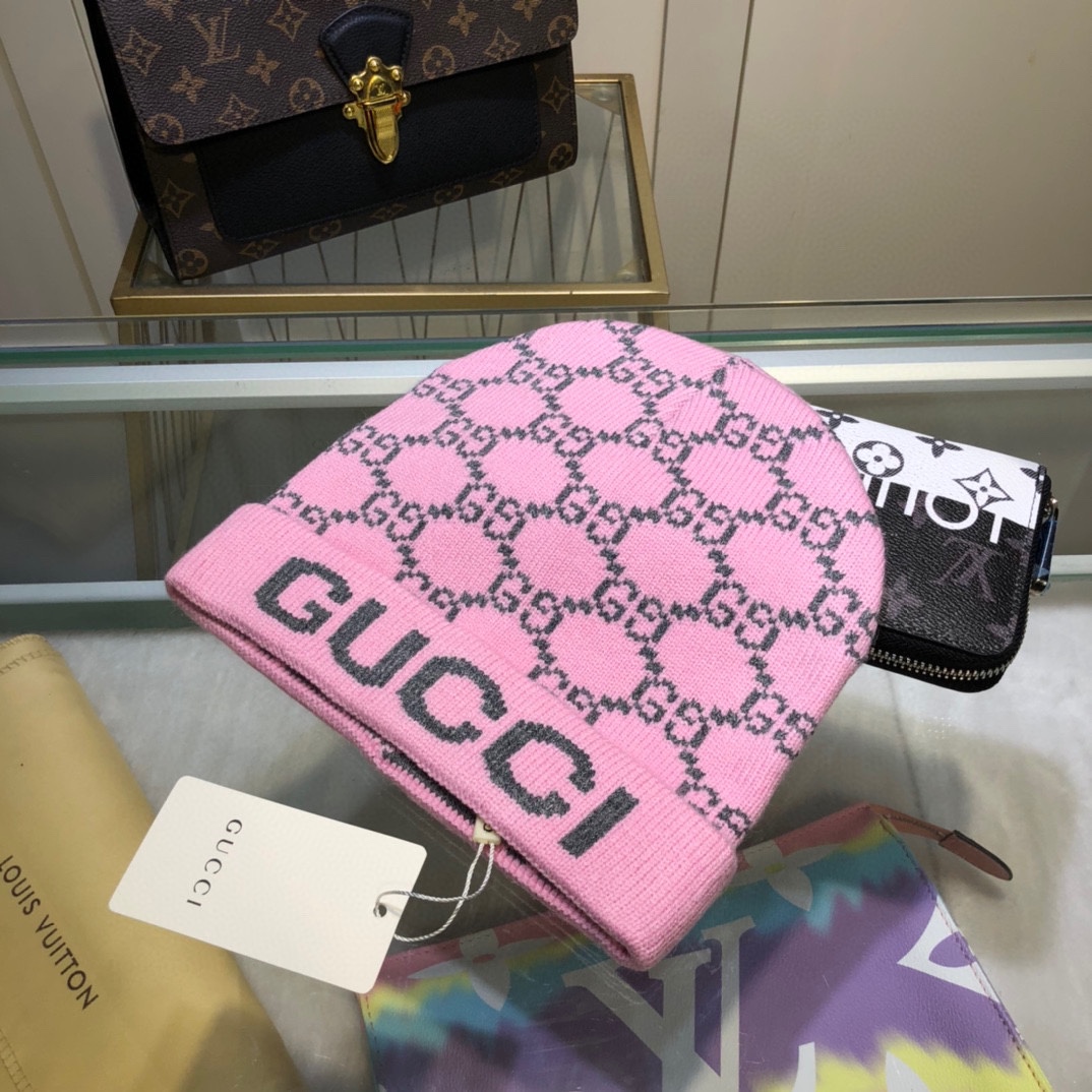 Gucci Beanie Cashmere In Pink - Soul Replicas