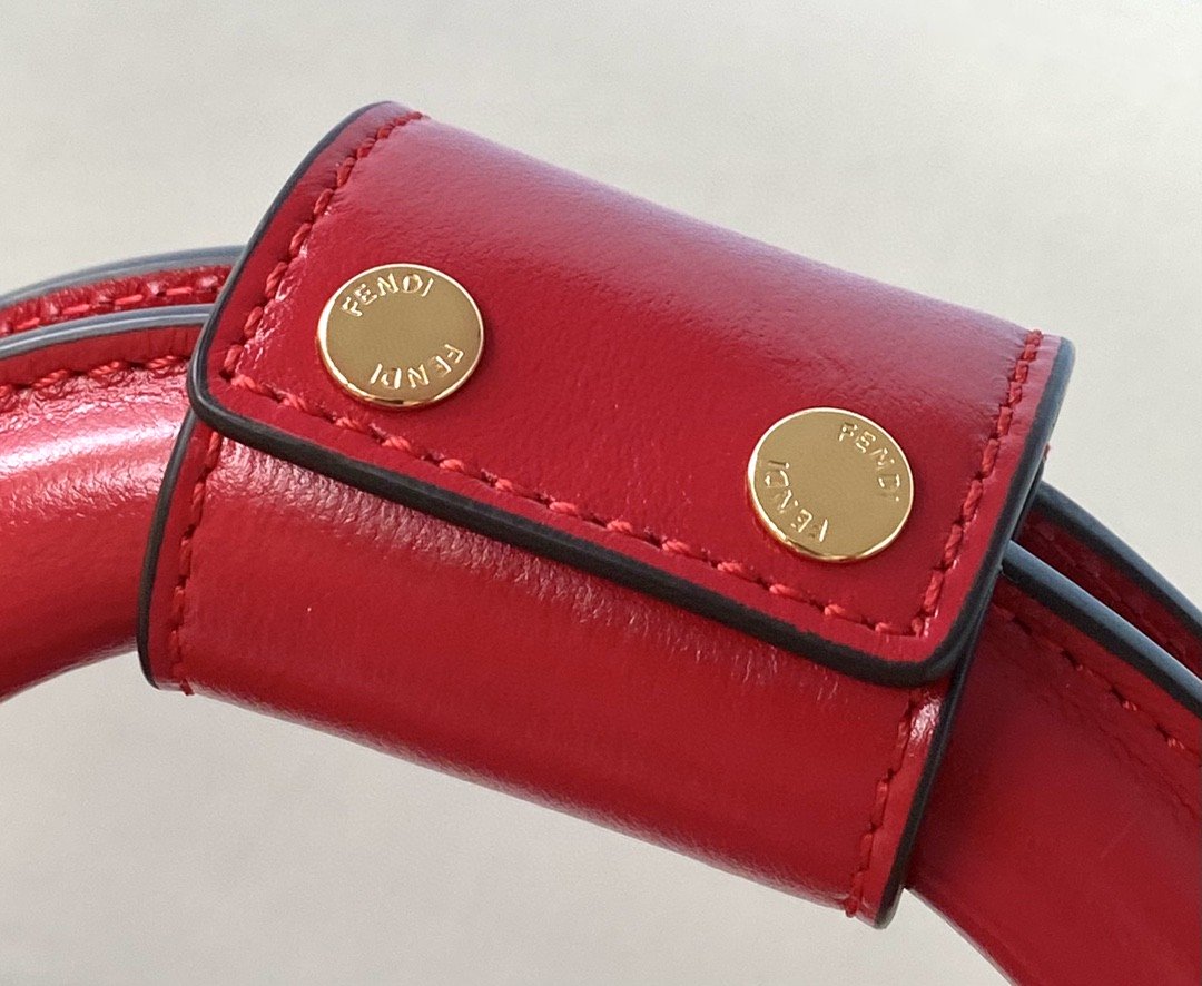 Fendi Small FF Tote Shoulder Red Bag For Woman 30cm/12in - Soul Replicas