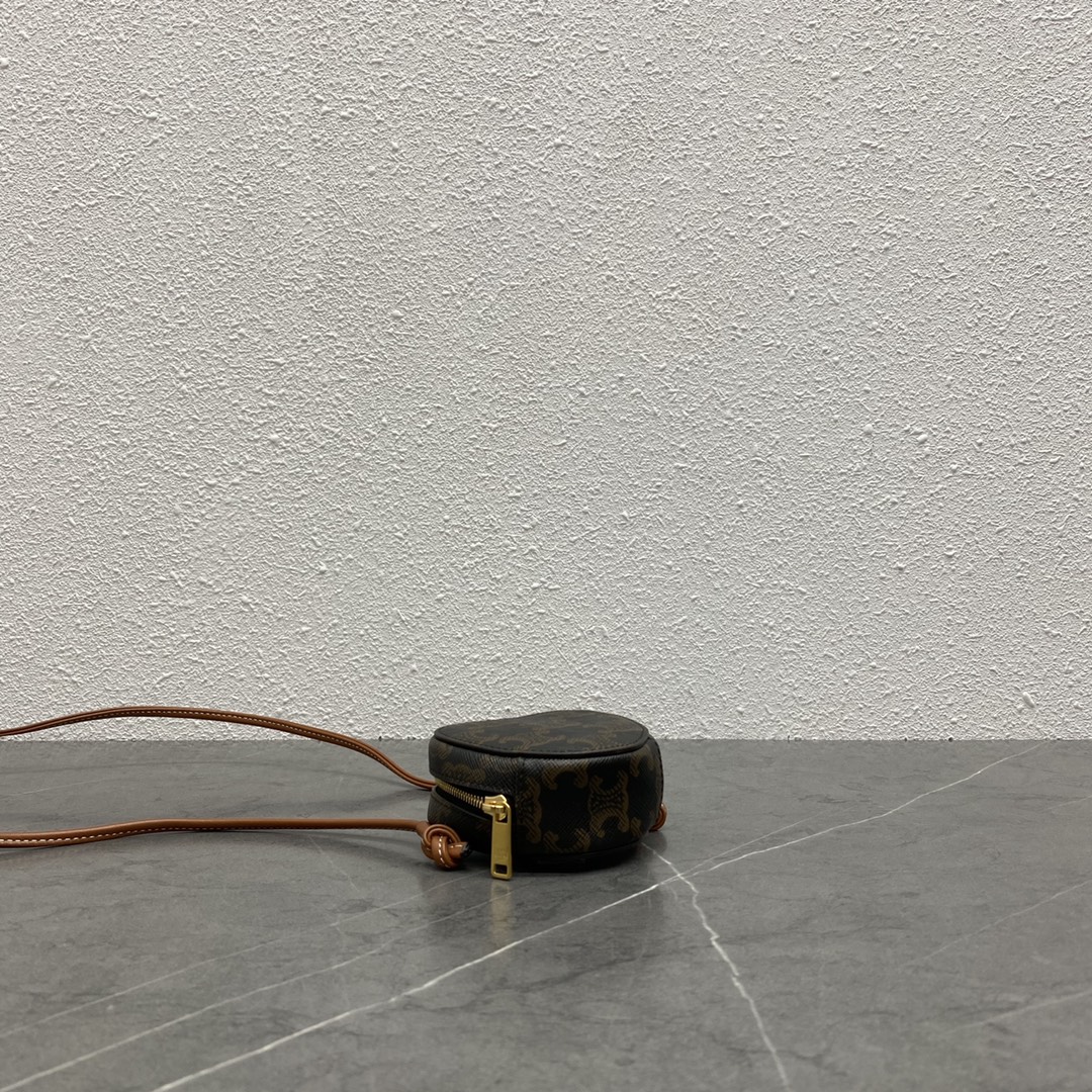 Celine Small Heart Crossbody Bag Tan For Women 3in/8cm  - Soul Replicas