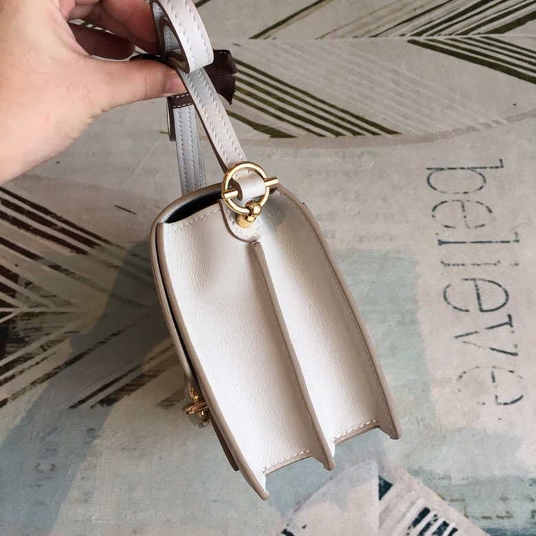 Hermes Mini Evercolor Sac Roulis 19 White Gold Hardware For Women 7.5in/19cm - Soul Replicas