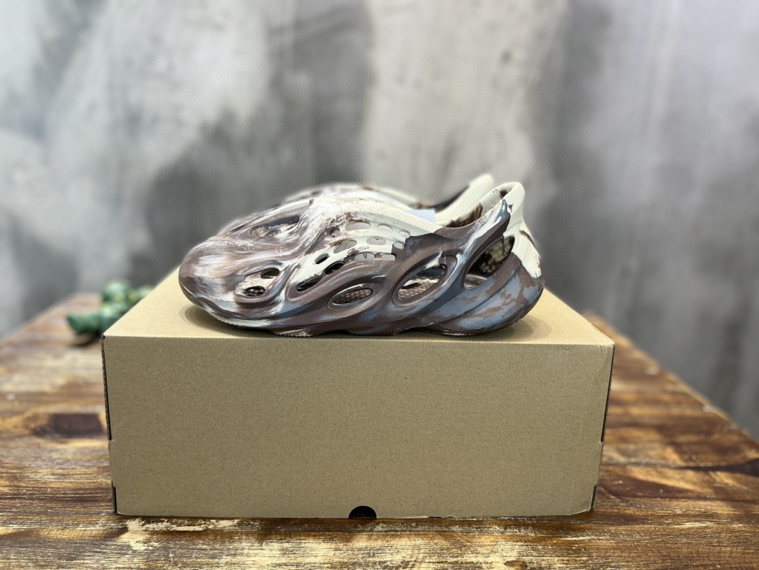 Adidas YZ Foam Runner Mix Brown White Blue For Women GX8774 - Soul Replicas