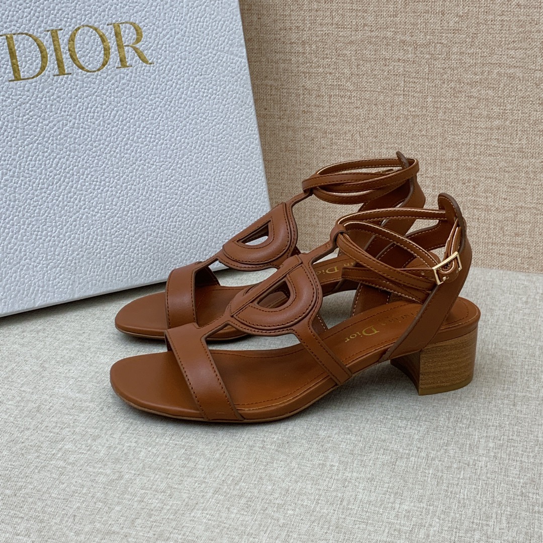 Christian Dior D Club Sandal 1.7 Inches Brown For Women CD - Soul Replicas