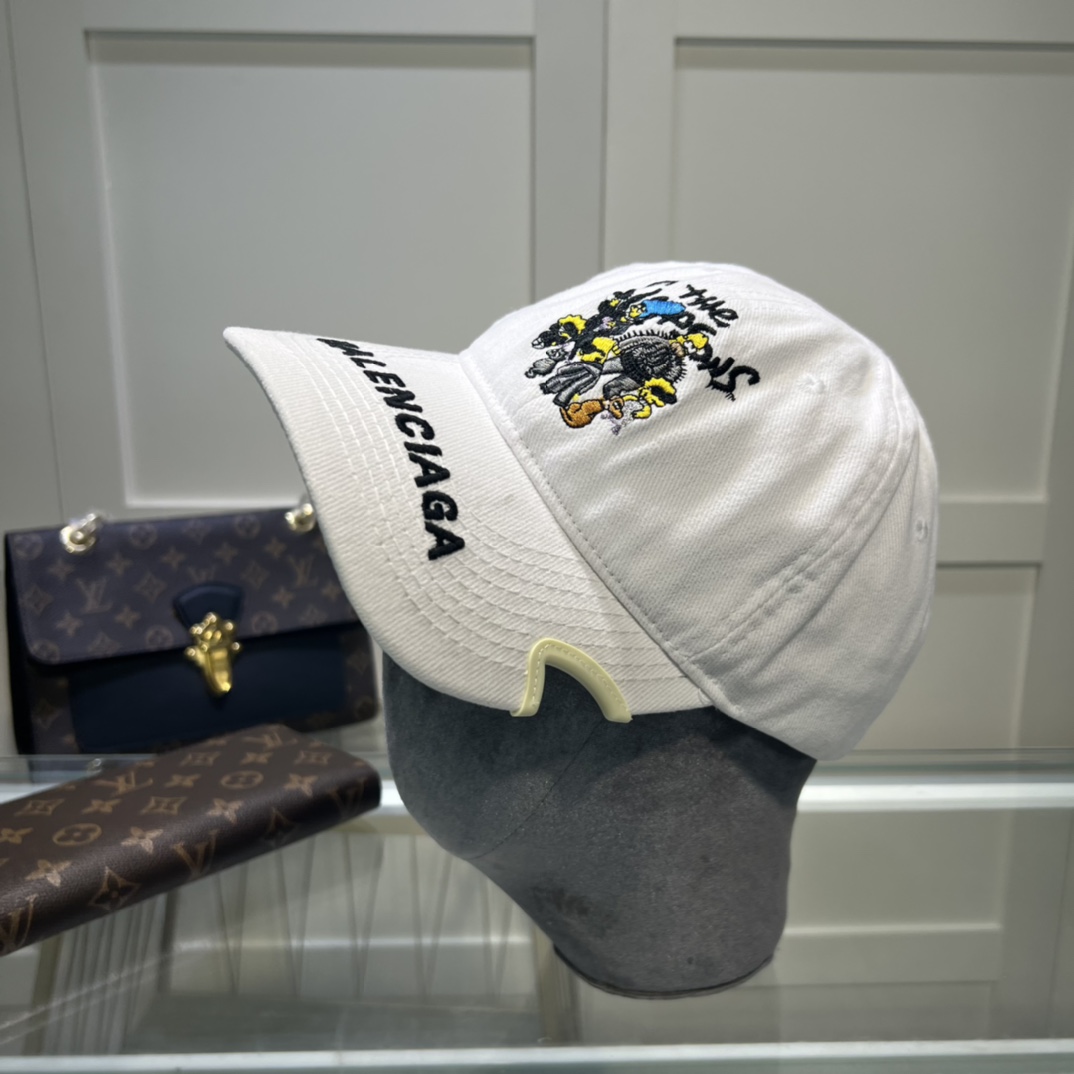 Balenciaga Logo Cap White Cap - Soul Replicas