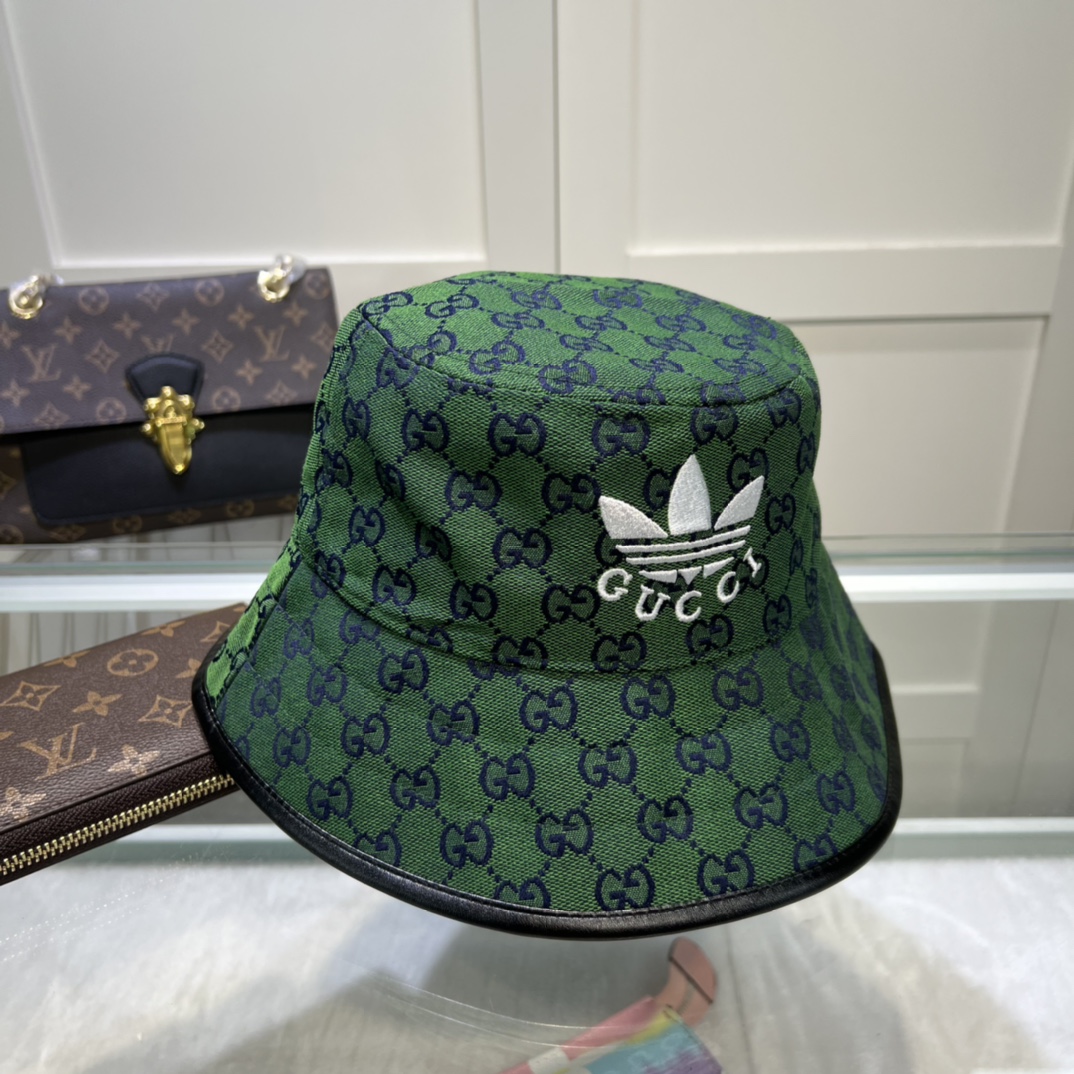 Gucci x Adidas Bucket Hat Green Gucci Hat - Soul Replicas