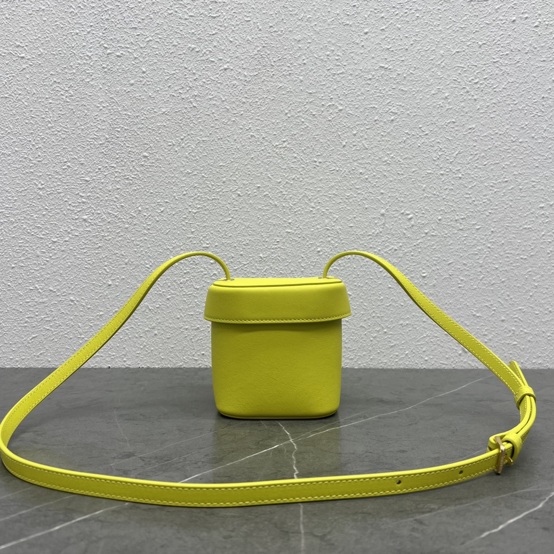 Celine Small Box Cuir Triomphe Yellow For Women 4in/11cm  - Soul Replicas