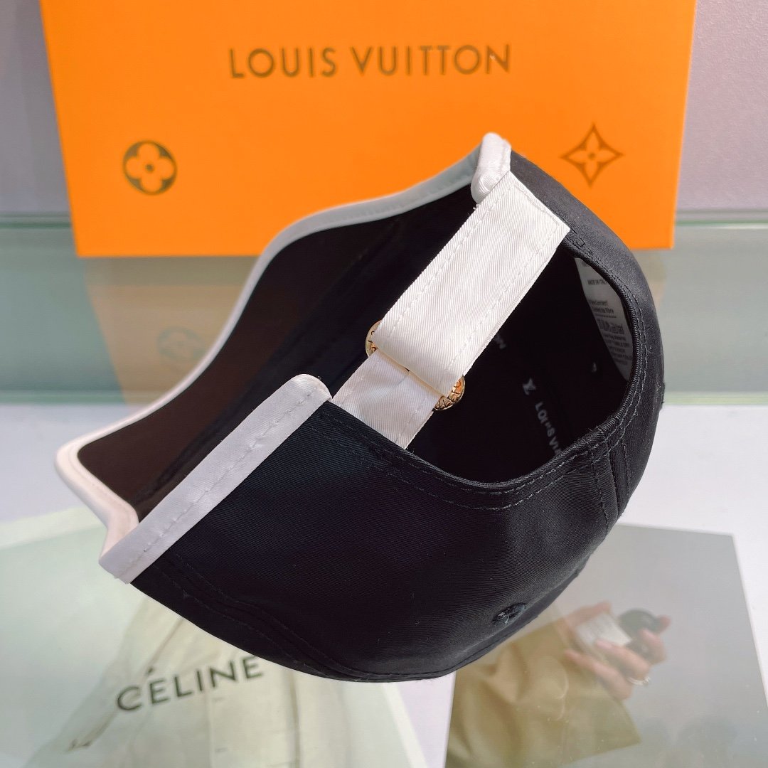 Louis Vuitton Aerogram Cotton Cap In Black - Soul Replicas