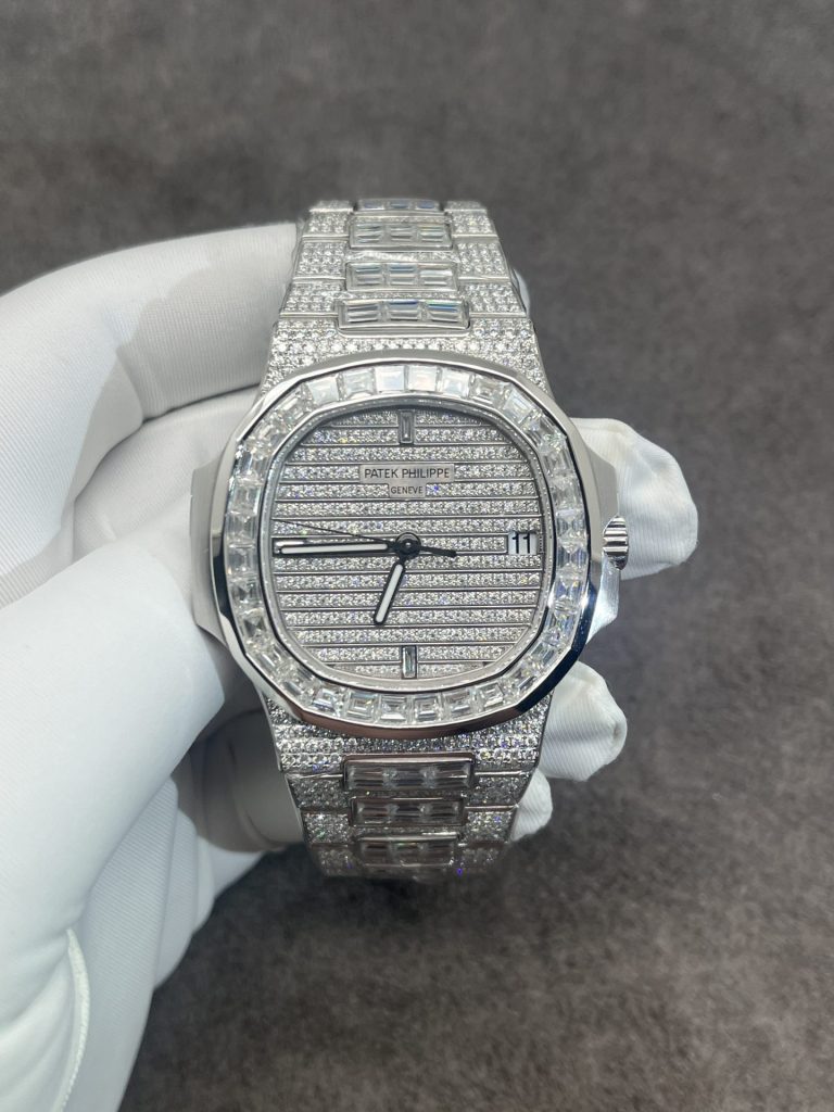 Patek Philippe Best Replica Watch Nautilus 5719 Custom CVD Diamond And White Gold 40mm - Soul Replicas