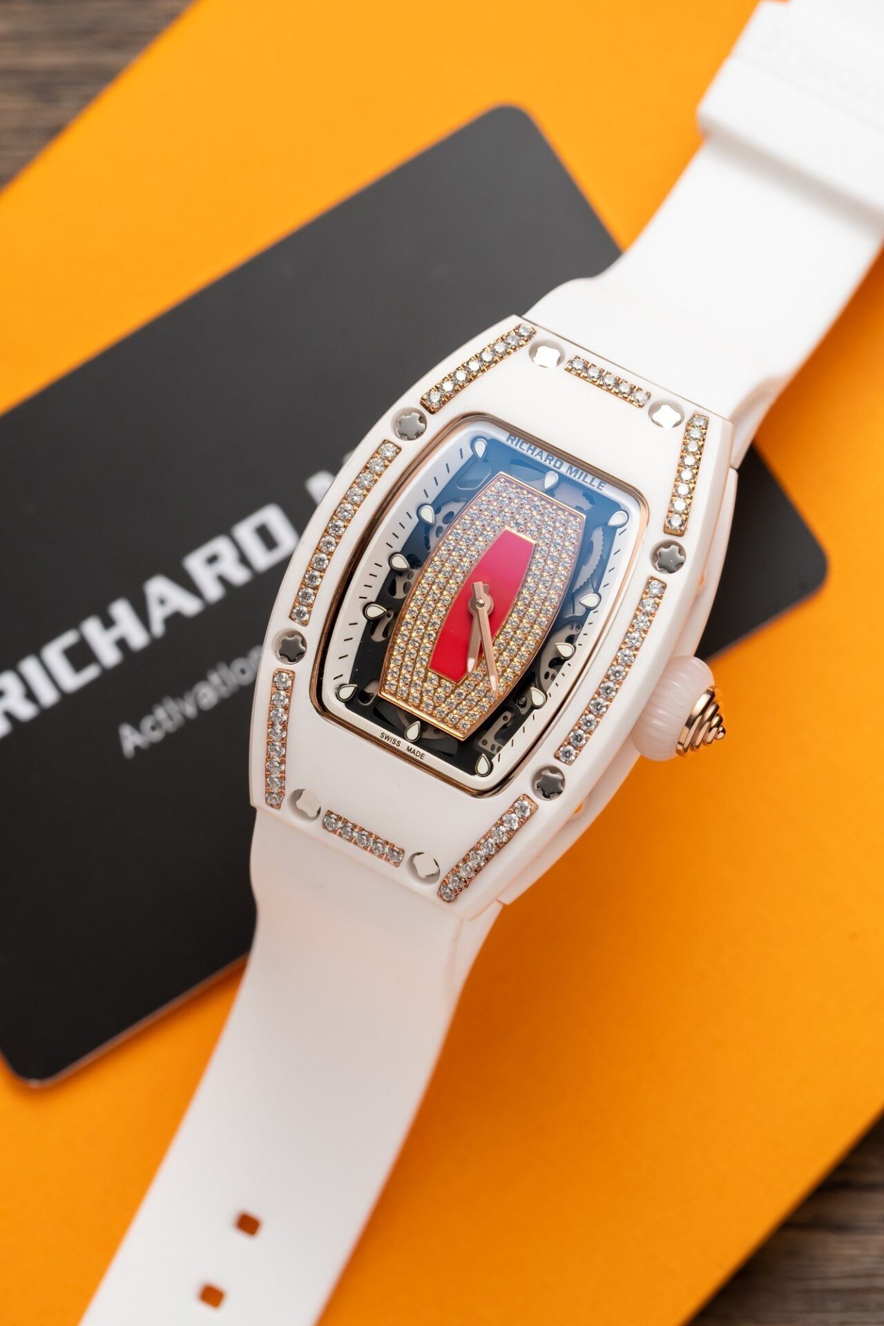 Richard Mille RM07-01 Replica Watch With Diamonds White Ceramic Case 36mm - Soul Replicas