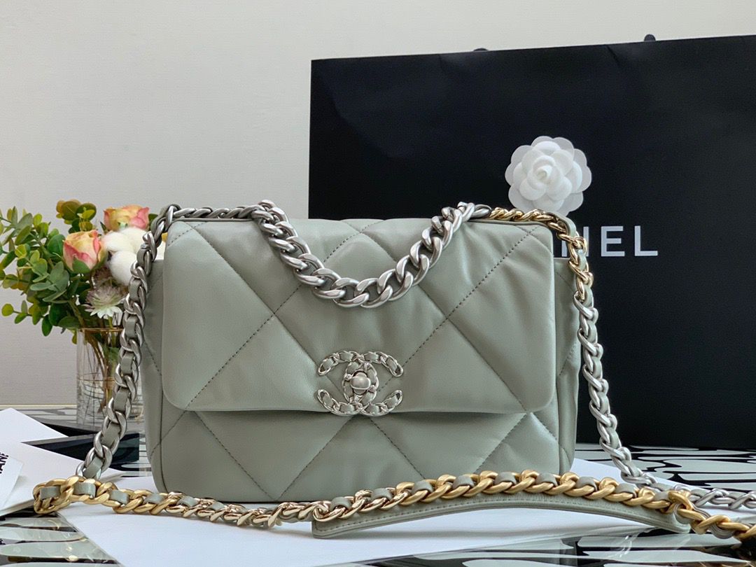 Chanel Classic Flap Bag Grey For Women 10.2in/26cm - Soul Replicas