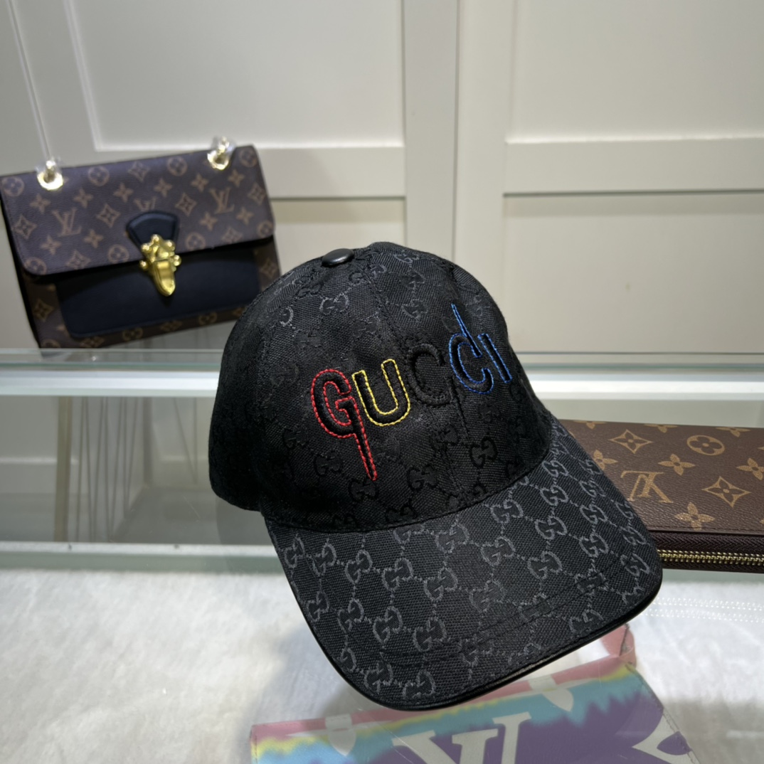Gucci Canvas Baseball Hat Black Gucci Hat - Soul Replicas