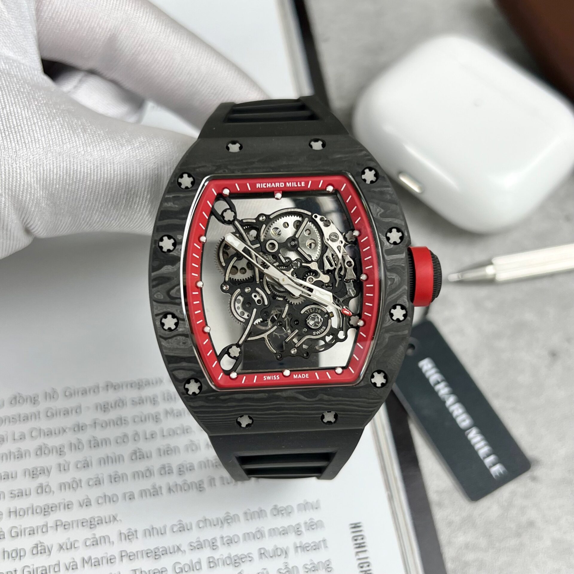 Richard Mille RM055 Replica 1:1 Watch Black BBR Factory 45mm - Soul Replicas