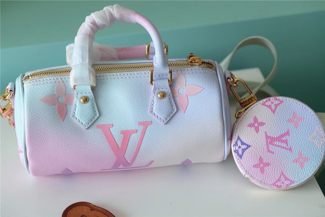 Louis Vuitton Papillon BB Bag Classic Monogram For Women 20cm Sunrise Pastel LV M46078 - Soul Replicas