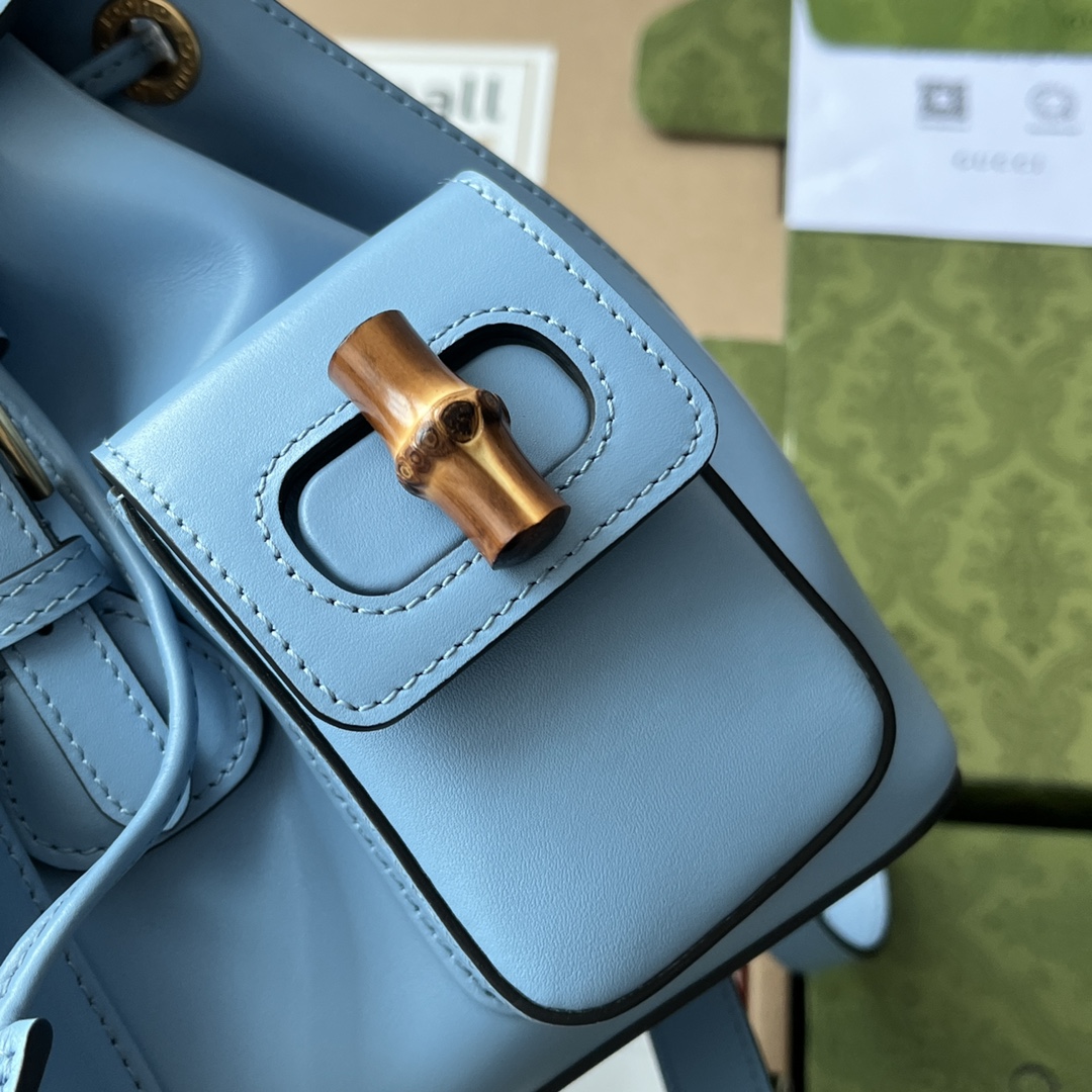 Gucci Bamboo Small Backpack Blue For Women. Women-s Bags 8.6in/22cm Gucci ‎‎702101 UZY0T 4338 - Soul Replicas