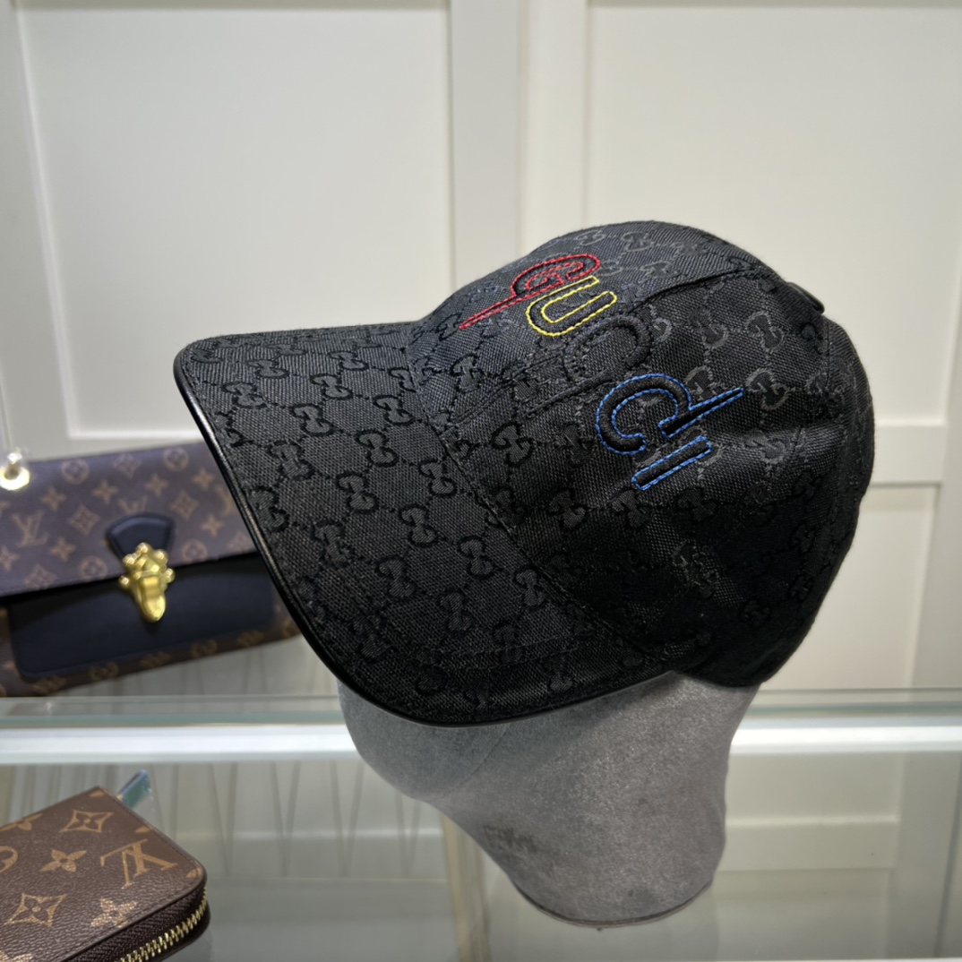 Gucci Canvas Baseball Hat Black Gucci Hat - Soul Replicas