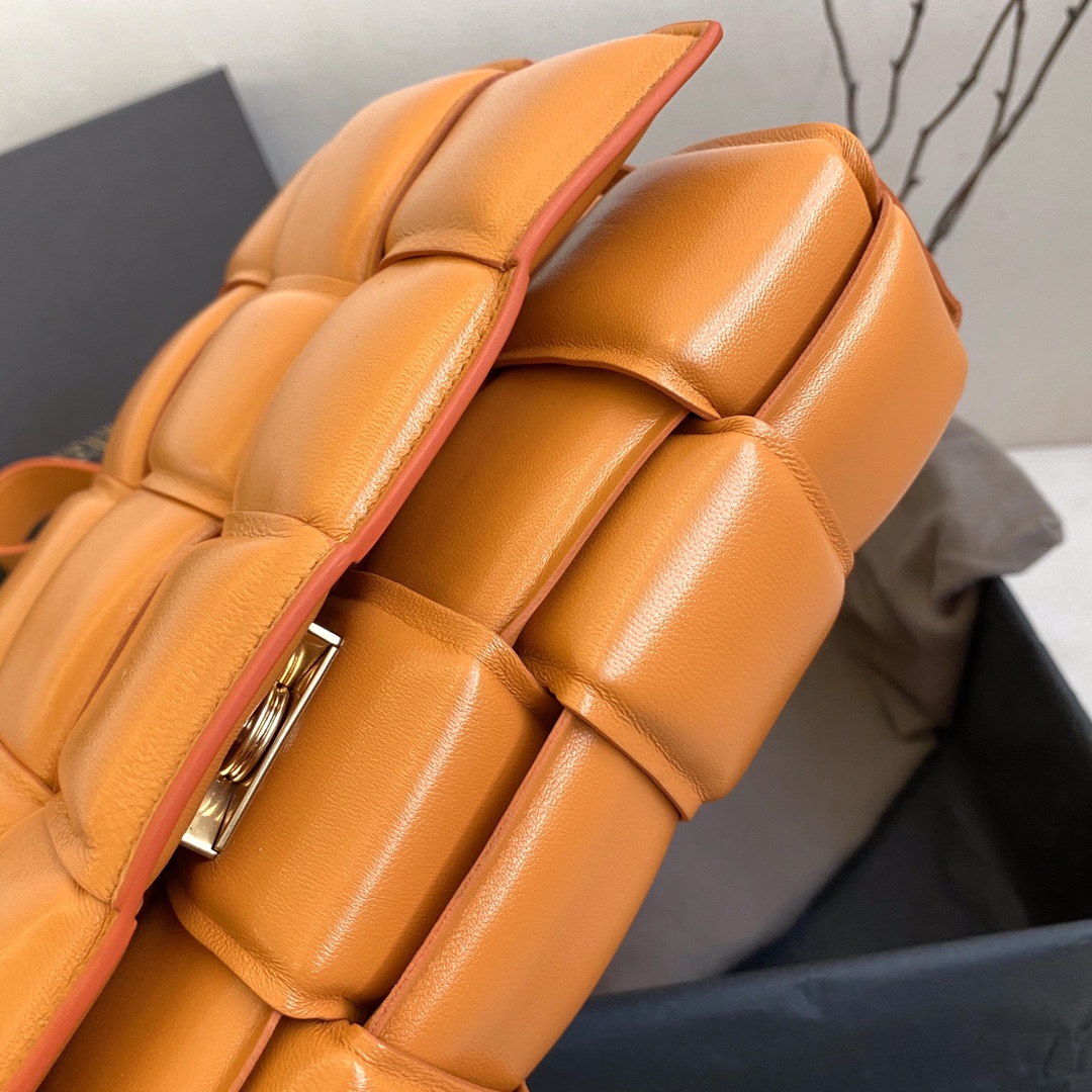 Bottega Veneta Padded Cassette Bag For Women 10.2in/26cm In Orange - Soul Replicas
