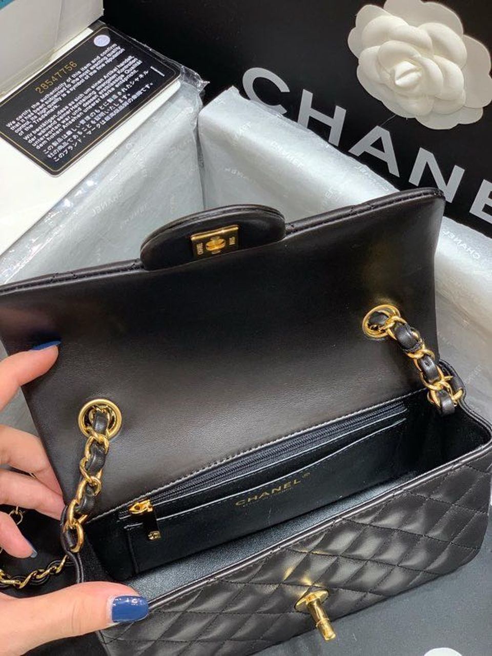 Chanel Classic Flap Bag Gold Toned Hardware Black For Women. Women-s Bags. Shoulder And Crossbody Bags 7.8in/20cm A01116 - Soul Replicas