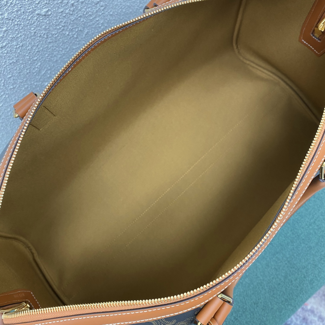 Celine Large Voyage Bag In Triomphe Canvas With Celine Print Tan For Women 20in/50cm 191472BZK.04LU - Soul Replicas