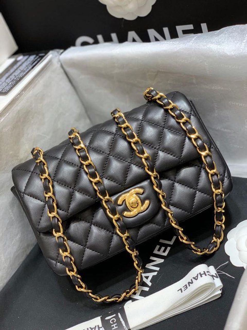Chanel Classic Flap Bag Gold Toned Hardware Black For Women. Women-s Bags. Shoulder And Crossbody Bags 7.8in/20cm A01116 - Soul Replicas
