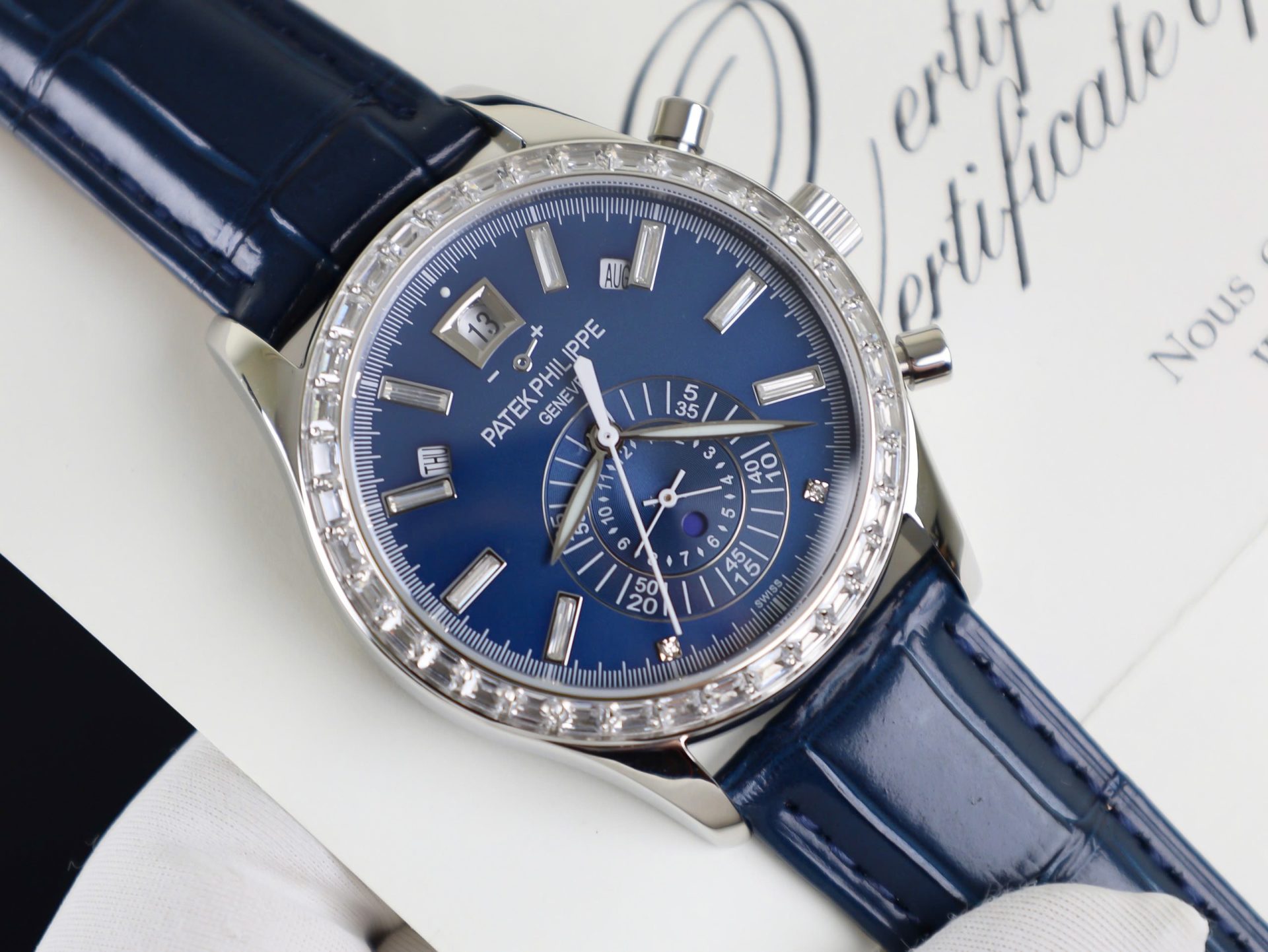 Patek Philippe Fake Watch Complications 5961P Dial Blue TW Factory 40.5mm - Soul Replicas