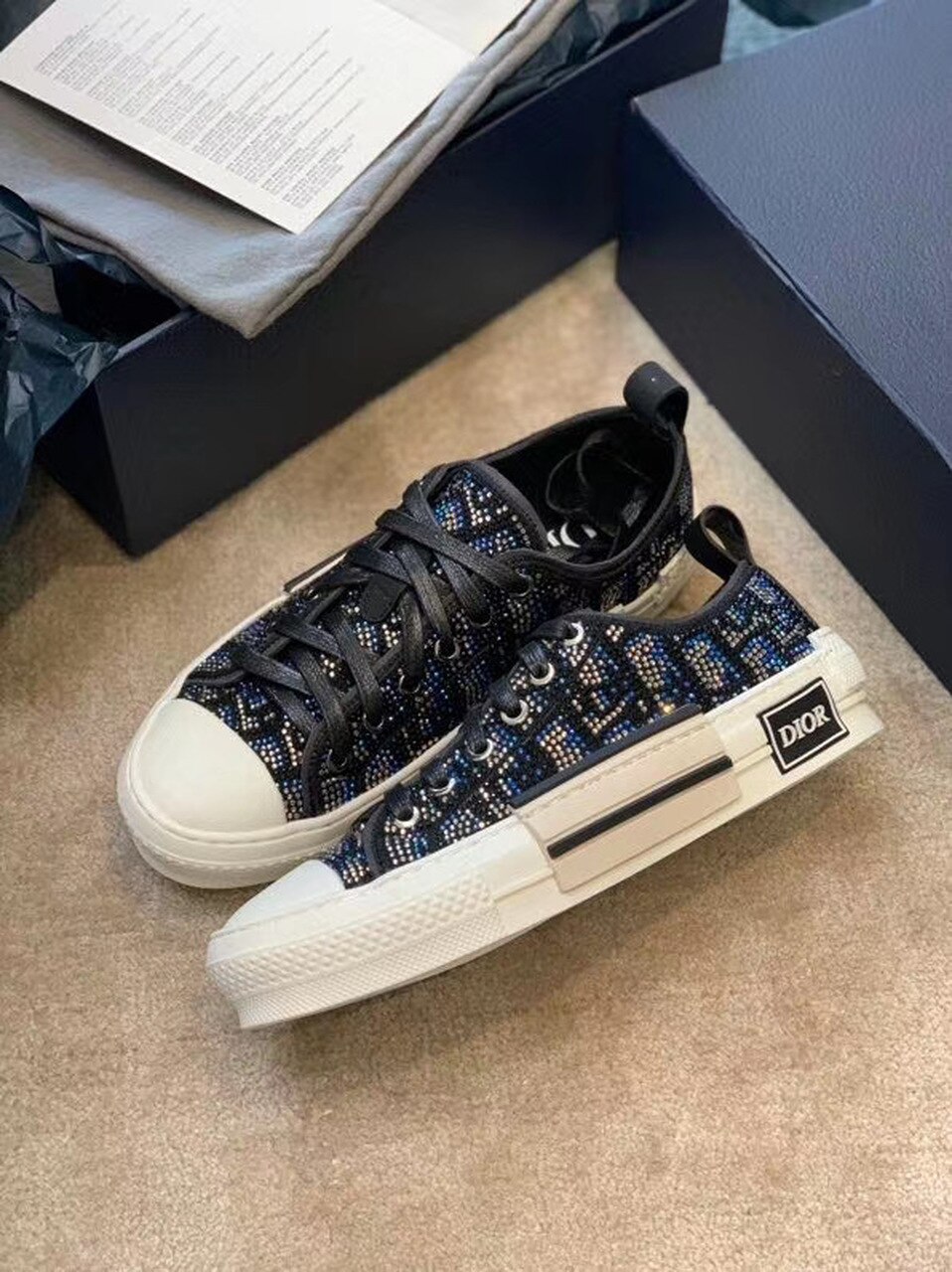 Christian Dior B23 Low-Top Sneaker Black For Women CD - Soul Replicas