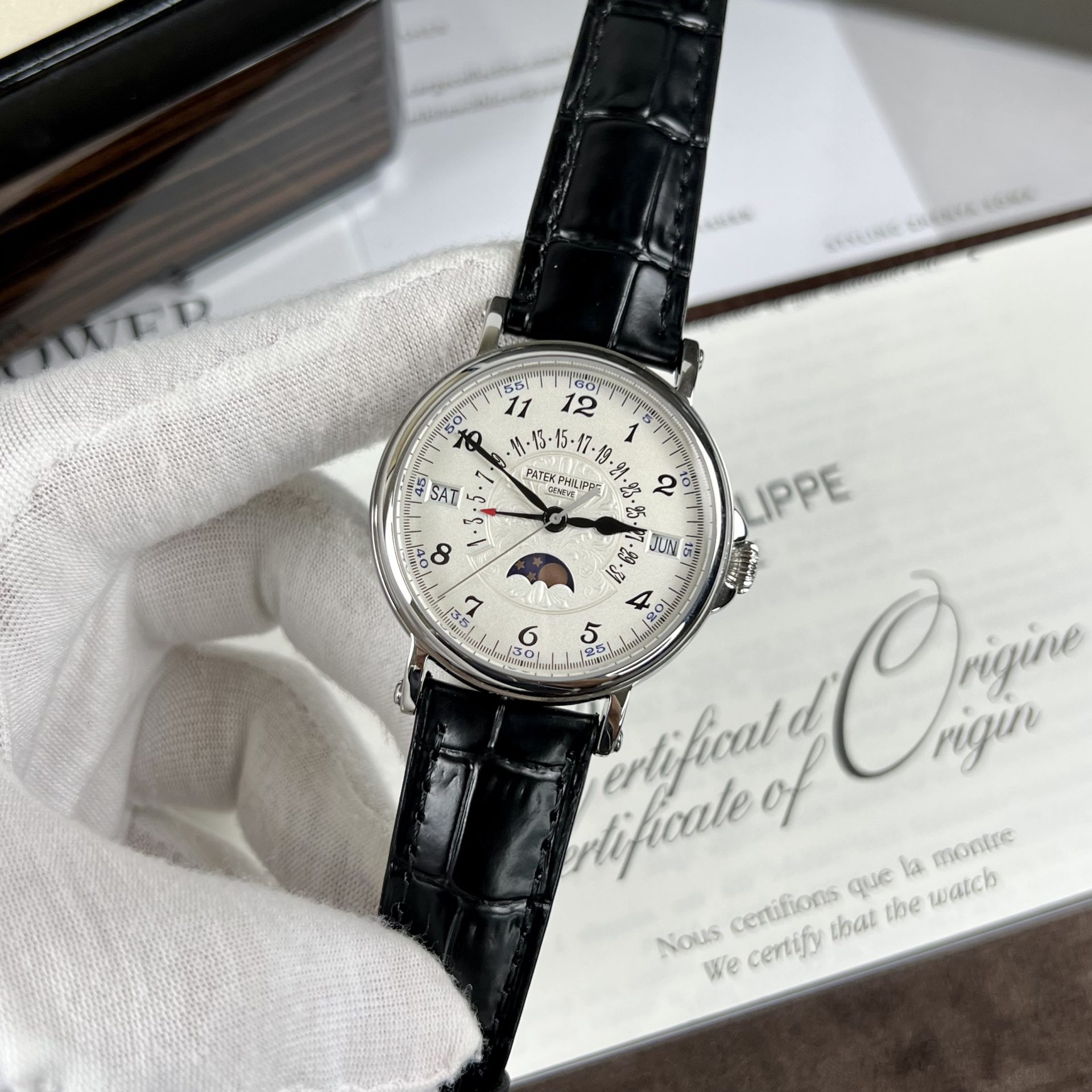 Patek Philippe Replica Watches Grand Complications 5159G White Dial 38mm - Soul Replicas