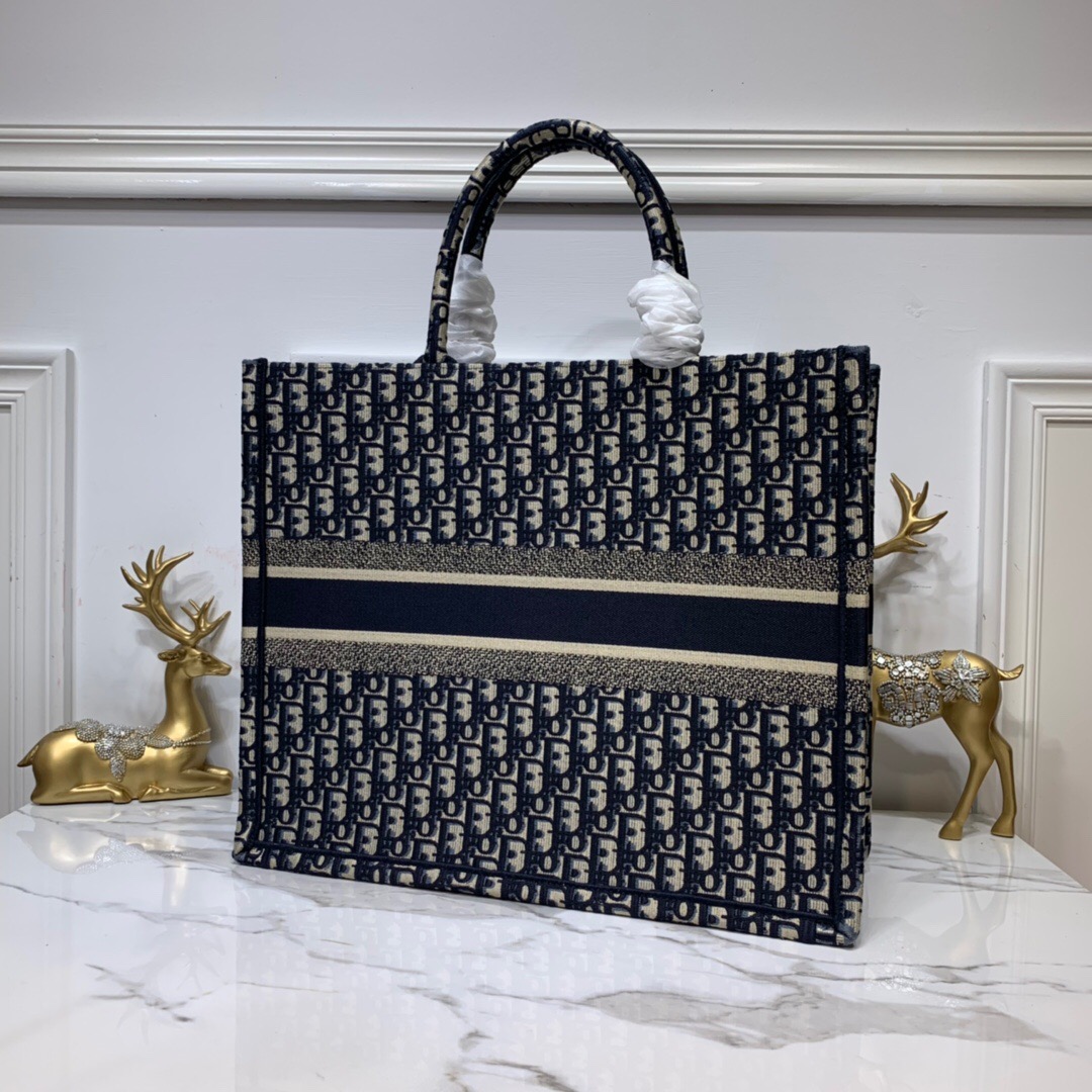 Christian Dior Large Dior Book Tote Brown For Women 16.5in/42cm CD M1286ZRIW - Soul Replicas