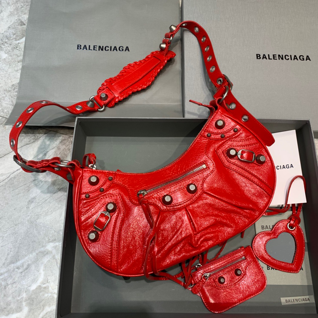 Balenciaga Le Cagole XS Shoulder Bag In Red. For Women. Women-s Bags 13in/33cm - Soul Replicas