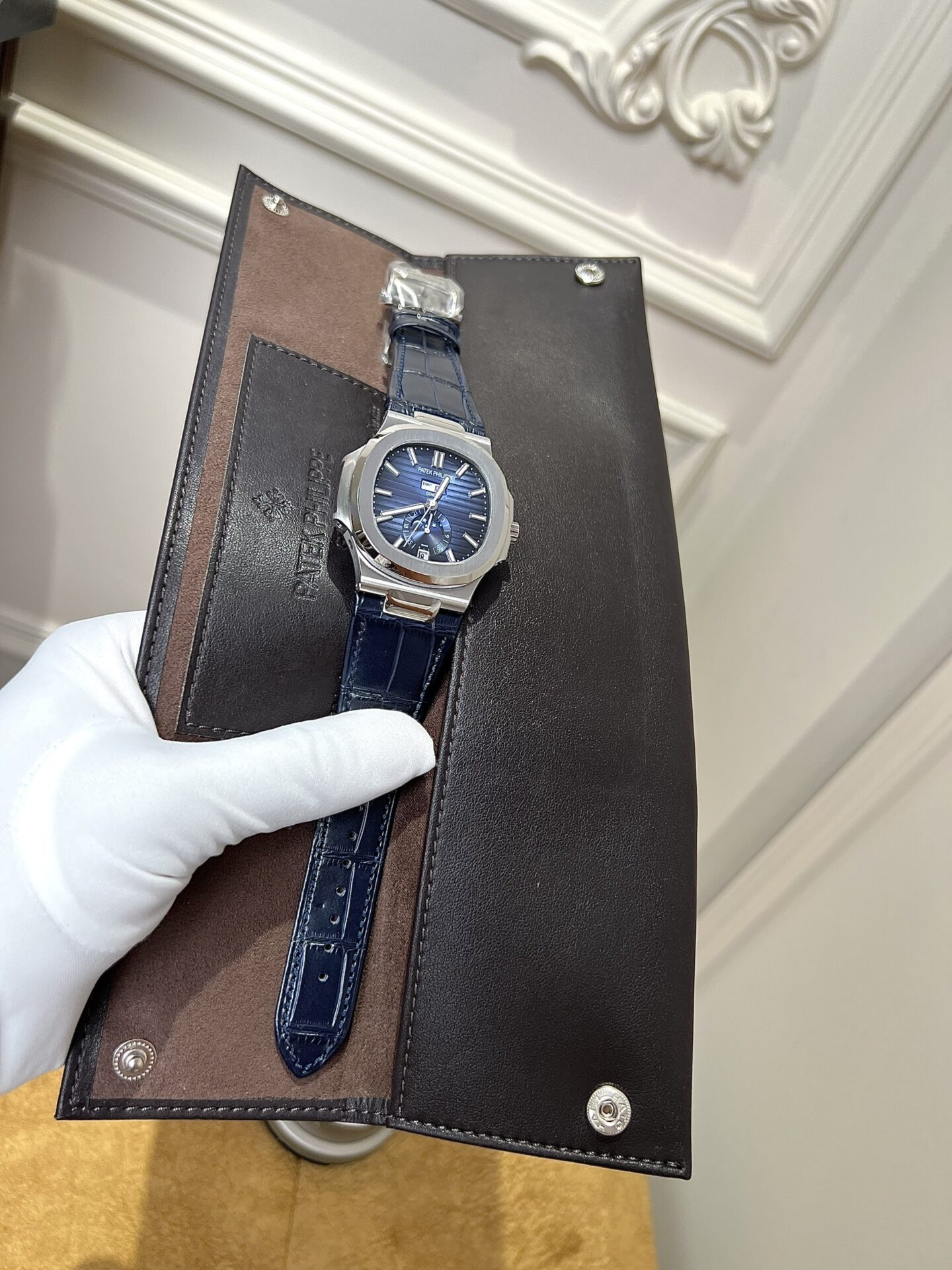 Patek Philippe Best Replica Watch Nautilus 5726G Blue Leather Strap PPF 40.5mm - Soul Replicas