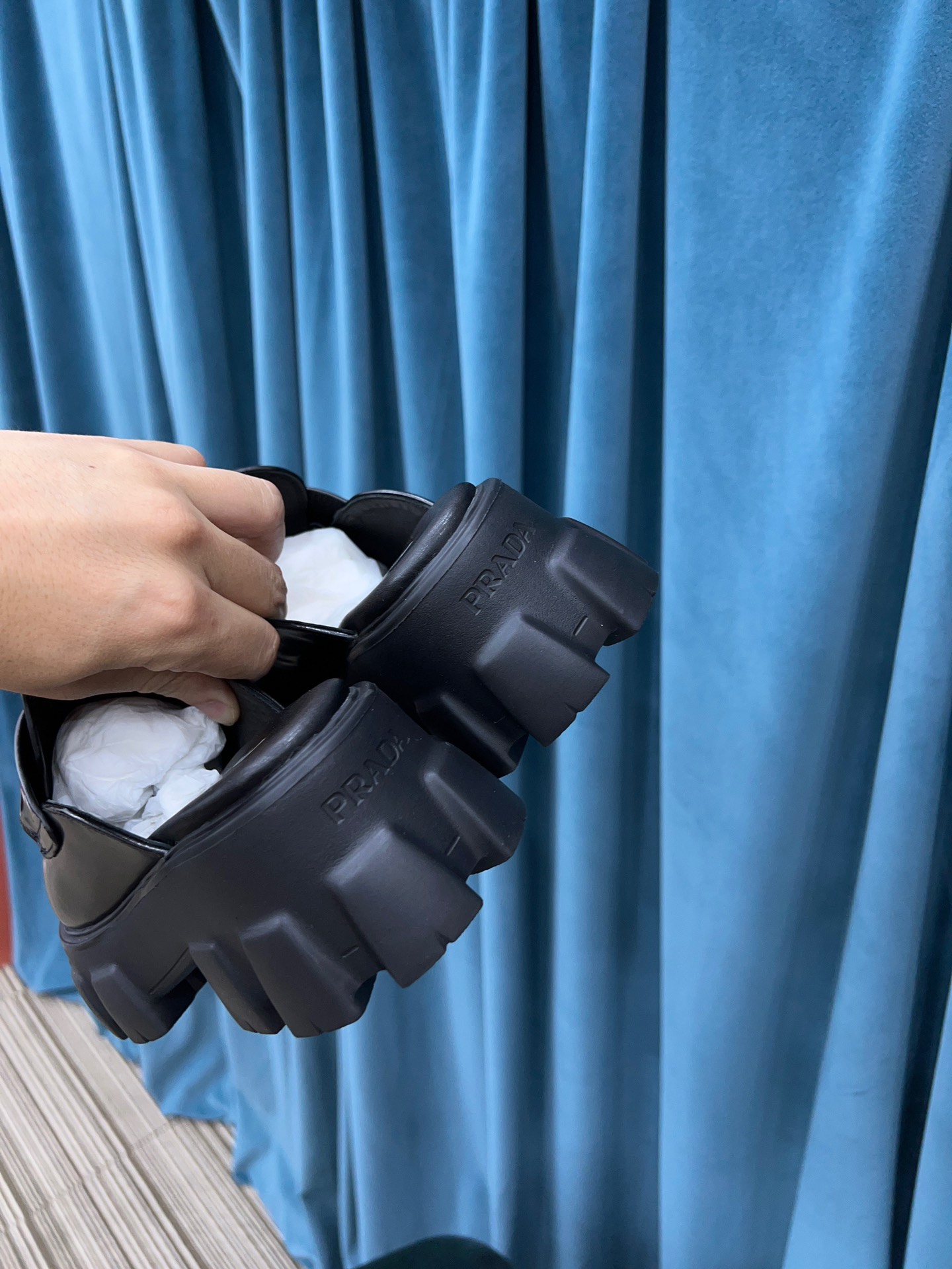 Prada Chocolate Brushed Mules Black For Women 2.4in/60mm Prada - Soul Replicas