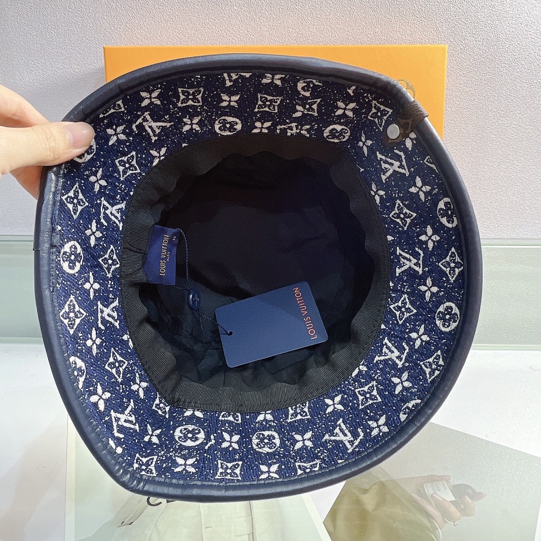 Louis Vuitton Buddy Bucket Hat In Blue - Soul Replicas