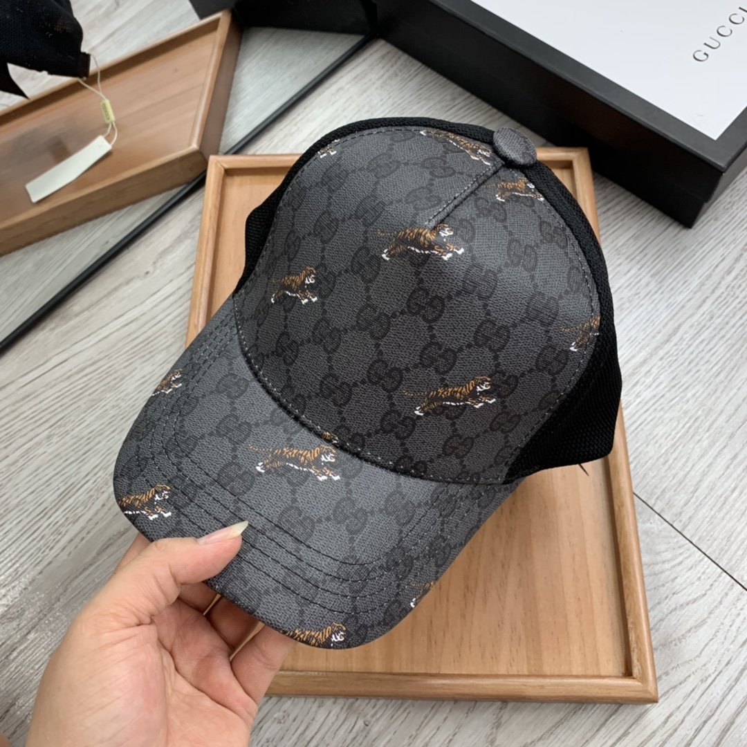 Gucci Canvas Baseball Cap Black - Soul Replicas