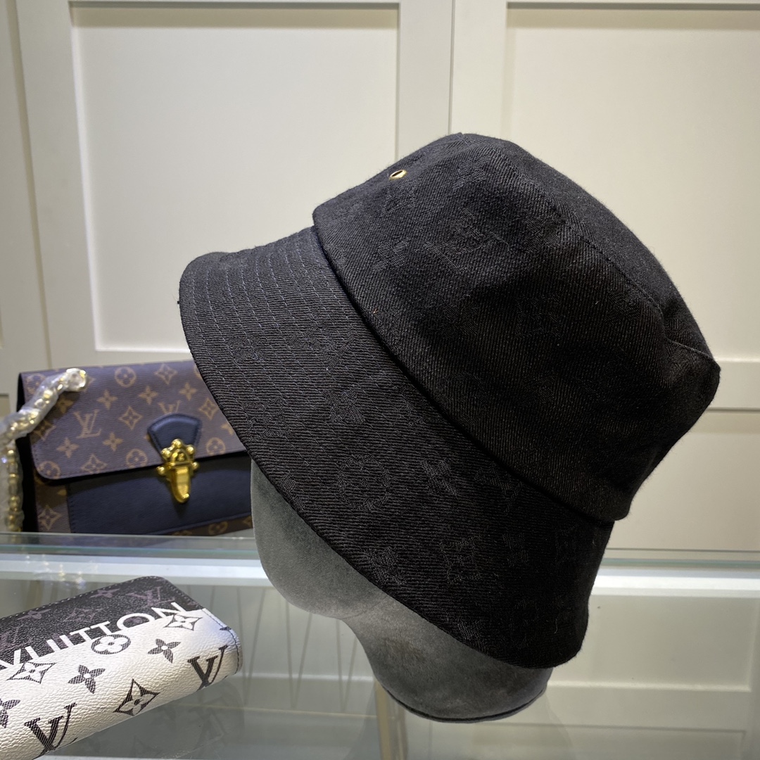 Louis Vuitton Buddy Bucket Hat In Black - Soul Replicas