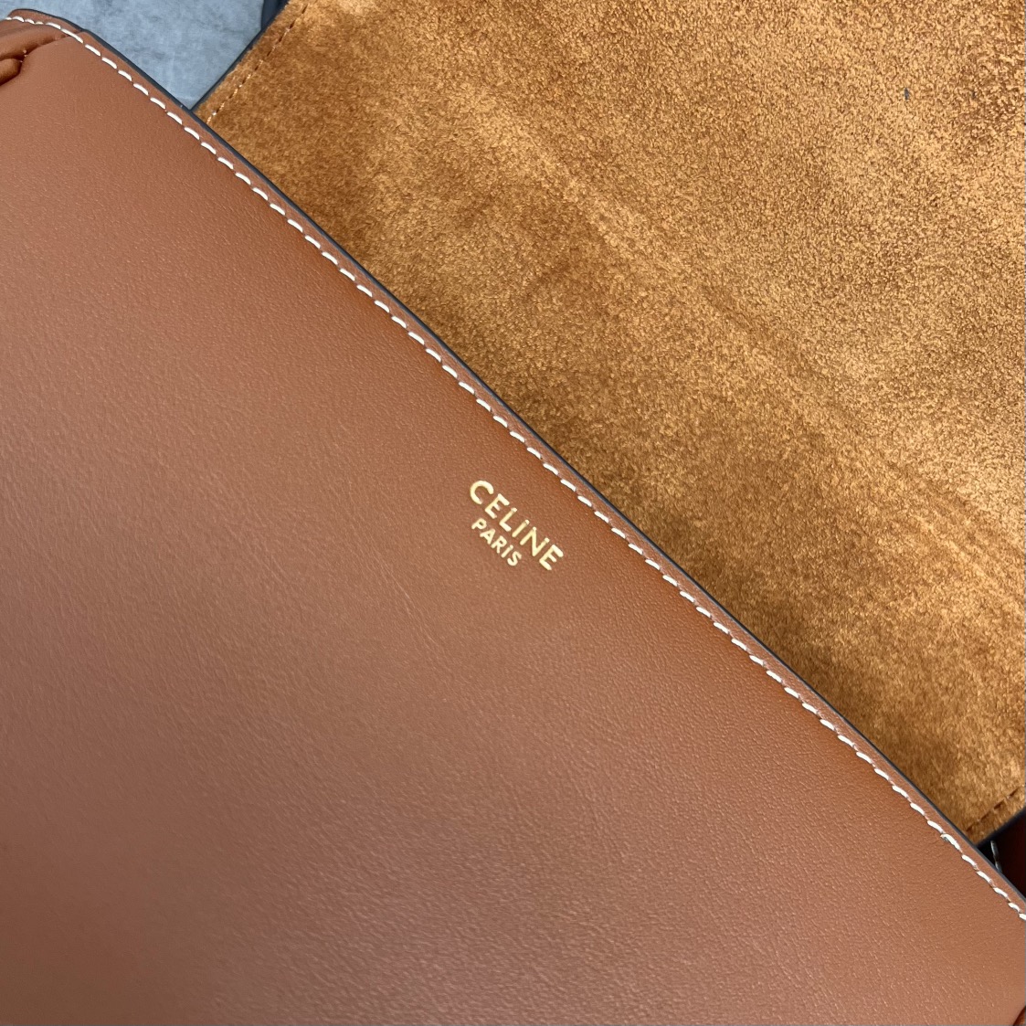 Celine Folco Cuir Triomphe With Studs Brown For Women 7in/19cm 198263DU9.04LU - Soul Replicas