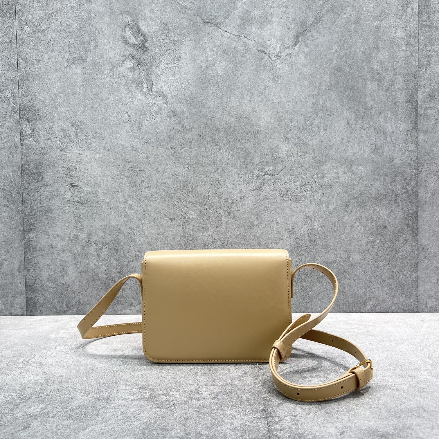 Celine Classique Cuir Triomphe Bag Beige For Women 9in/22cm - Soul Replicas